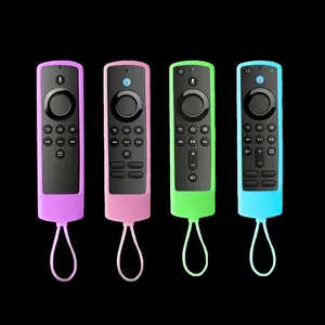 Glow-In-The-Dark Silicone Remote Control Cover, Luminous Remote Case with Strap, Dustproof TV Stick Controller Protector, Home Supplies, Household Dust Cover