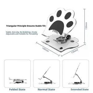Stable Anti-Shake Cartoon Stand｜360° Adjustment & Triangle Support
