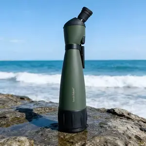 HD 33-100x105 High Power Bird Watching Spotting Scope with Angled Zoom Eyepiece, Smartphone Adapter and Carry Bag, Tripod Not Included