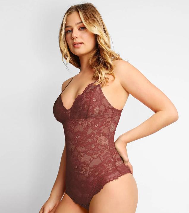 Popilush Lace Smooth V-Neck Shapewear Bodysuit Official Elegant-LIVE Popilush Lace Smooth V-Neck Shapewear Bodysuit Official Elegant-LIVE