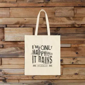 I'm Only Happy When It Rains grunge graphic Tote