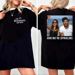 And We're Spiraling Shirt, The Degenerates Are Here Tee, Jersey Shore Meme Shirt, Funny Tee, Unisex Short Sleeve Tee