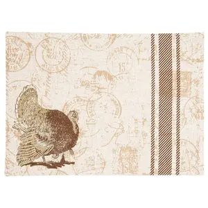 13" x 18" Turkey Elegant Placemat Set 6 by Vale rie