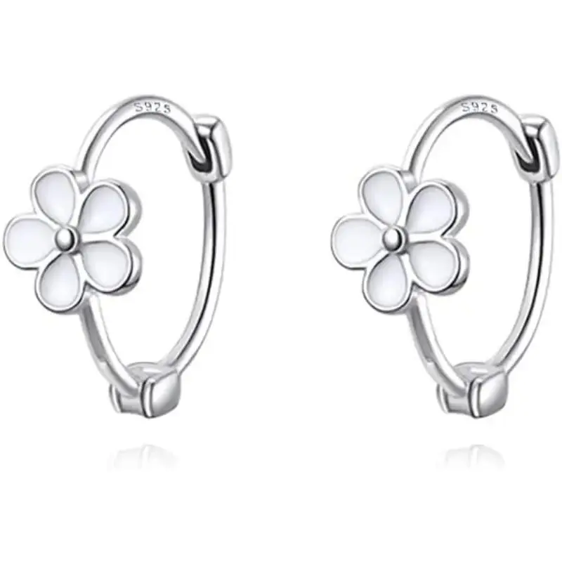 925 Sterling Silver Flower women's Earrings for Little Girls Hypoallergenic Dainty Daisy Studs Kids Gift Daughter Everyday accessories women Wear Gift,Childrens Day Gift
