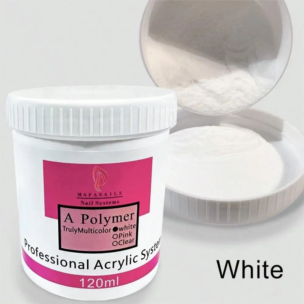 120ml White Pink Clear Acrylic Powder -4.23oz Professional Acrylic Nail Powder Polymer Powder for Acrylic Nail Extension Carving