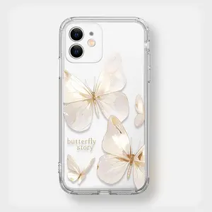 Butterfly Pattern Phone Case, 1 Count Shockproof Phone Protective Cover, Phone Accessory for iPhone 15 14 13 12 11 Pro Max SE 2020 X XR XS 8 7 Plus