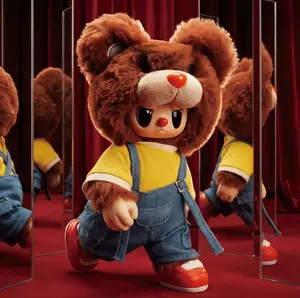 CN   Rebel bear-THE STREET SERISES Mystery Boxes Bag Pendant Bunny Plush Dolls Soft Collectibles