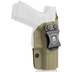 WARRIORLAND Tan IWB Kydex Holster Compatible with WARRIORLAND Tan IWB Kydex Holster Compatible with G19Gen6, Glock 17/19/19X/45, G43/43X(NO MOS), Concealed Carry Tactical