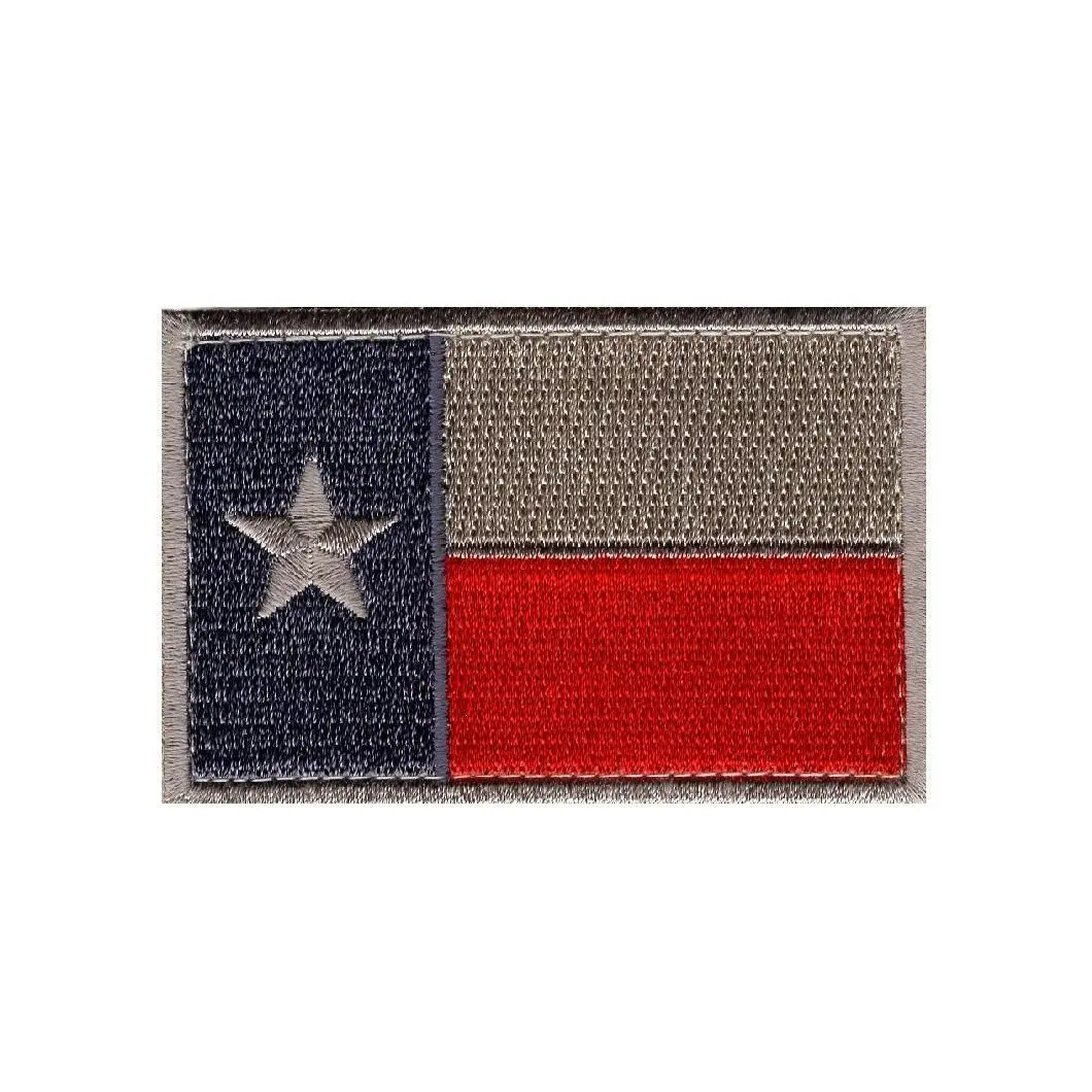 Texas TX State Flag 3.0 X 2.0 Inch Hook Patch (MTF6)