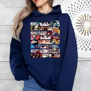 My Hero Academiia Anime Sweatshirt, Mha Characters Hoodie, Gift For Anime Manga Fan Shirt, Unisex Sweater Pullover Tee