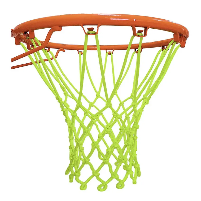 Luminous Basketball Hoop Net, Glow Basketball Net Replacement for Outdoor Hoops, Durable Nylon Rim Net, Night Basketball Accessory for Backyard, Driveway & Court