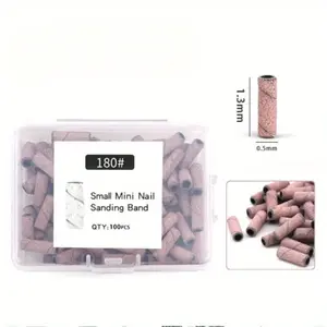 [100Pcs Professional Nail Drill Bits] 100Pcs Professional Nail Drill Sanding Bands, Unscented Nail Drill Bits for Manicure and Pedicure Tools