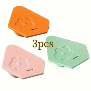 3pcs Magnetic Sewing Machine Foot Pedal Set, Multi-Shaped Presser Feet (Hexagonal/Rectangle/Oval), Strong Magnetic Attachment, No Battery/Electricity Operation, Color-Coded (Orange/Pink/Green) for Precise Fabric Control, Compatible with Most Sewing