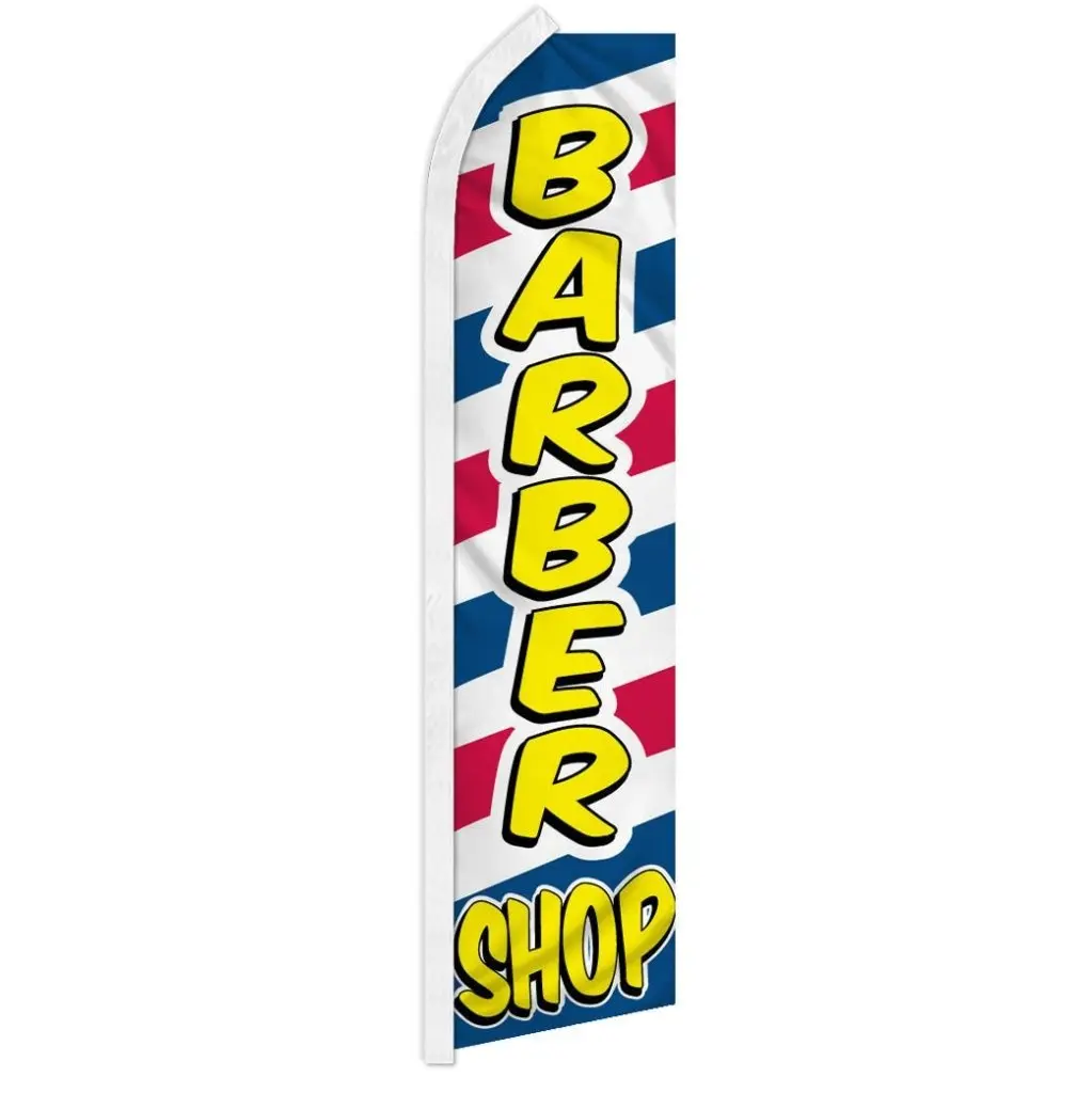 Barber Shop Letters Cloth Banner - 11.5ft x 2.5ft Synthetic Polyester Decoration Banner, Windproof Backdrop, Festive Home & Party Supplies, Decoration Banners