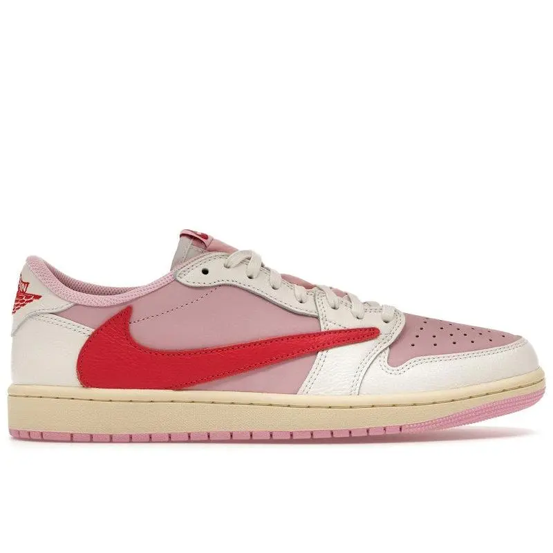 Jordan Men's 1 Retro Low OG SP Travis Scott Sail Tropical Pink Shoes, from StockX