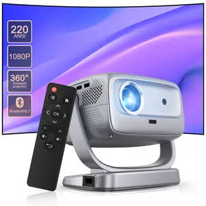 Portable Smart Projector with WiFi and Bluetooth, 1080P Supported Video Projector, Auto Focus & Keystone Correction – Perfect as Home Bedroom Projector, or Outdoor Movie Projector