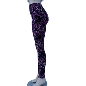 Women's Basic Comfort Stretch Leggings with Soft Solid and Stylish Print - Bottom, Womenswear