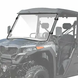 StarknightMT UForce 600 Front Windshield Scratch-resistant Compatible with CFMOTO UForce 600 2021-2026/800XL 2025 2026 Clear Front Window Used with Hard & Soft Roof PC UTV Full Windshield Accessories