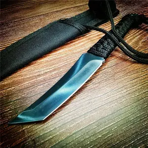 1 set stainless steel fruit knives with linen sheath for safe storage kitchen vegetable cutting tools also portable home and travel essential for fresh food preparation