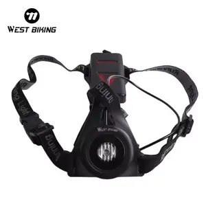 WEST BIKING Night Running Lamp. Chest Body Torch USB Rechargeable Flashlight, With Warning Taillight Led Running Night Light