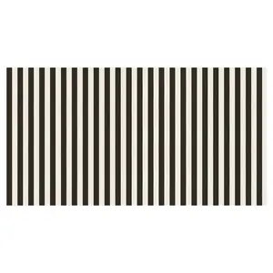 BLACK STRIPED PAPER TABLECLOTH