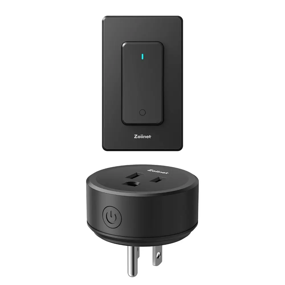 Remote Control Outlet Plug Switch, Buckle Design & Removable Wireless Light Switch, 300 ft, 1500W On Off Power Switch For Household Appliances, No Wiring No WiFi, Programmable, Black