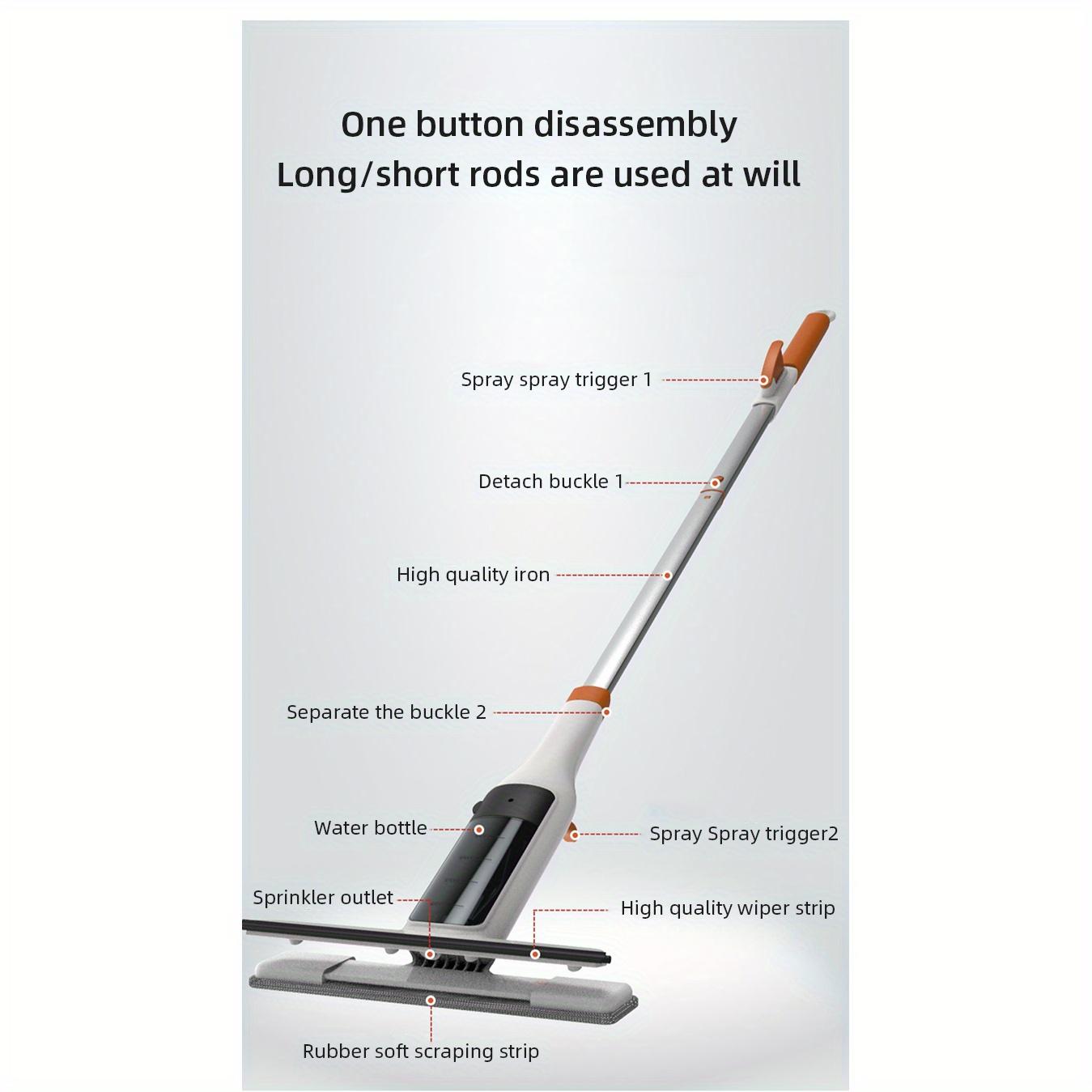 3-in-1 Glass Cleaning Kit – Durable Metal Pole, Silicone Scraper & Water Spray Wand, Ergonomic Easy-Grip Handle, 122cm Extendable Pole, Streak-Free Cleaning for High Windows, Shower Doors & Car Windshields