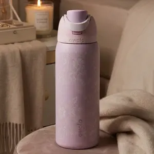 New 2026 Owala FreeSip 32oz Ribbon Toile Water Bottle – Urban Outfitters Exclusive, Leakproof, Insulated Water Bottle Button Drinkware, Gift For Her