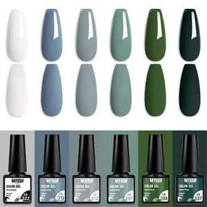 6-color Gel Nail Polish Set, Gel Based 1 Set Long Lasting Shimmering Nail Art Manicure DIY French Manicure For Women & Girls, Nail Art & Nail Polishes, Nail Products, Nail Supplies