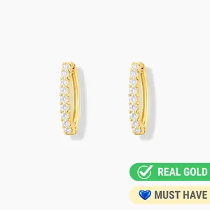 14K YELLOW GOLD ICY HUGGIES