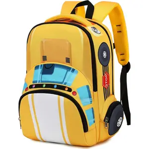 L-CPB024 Kids Backpack for Boys Girls Preschool Kindergarten Elementary School Bookbag Toddler School Bag with Chest Strap