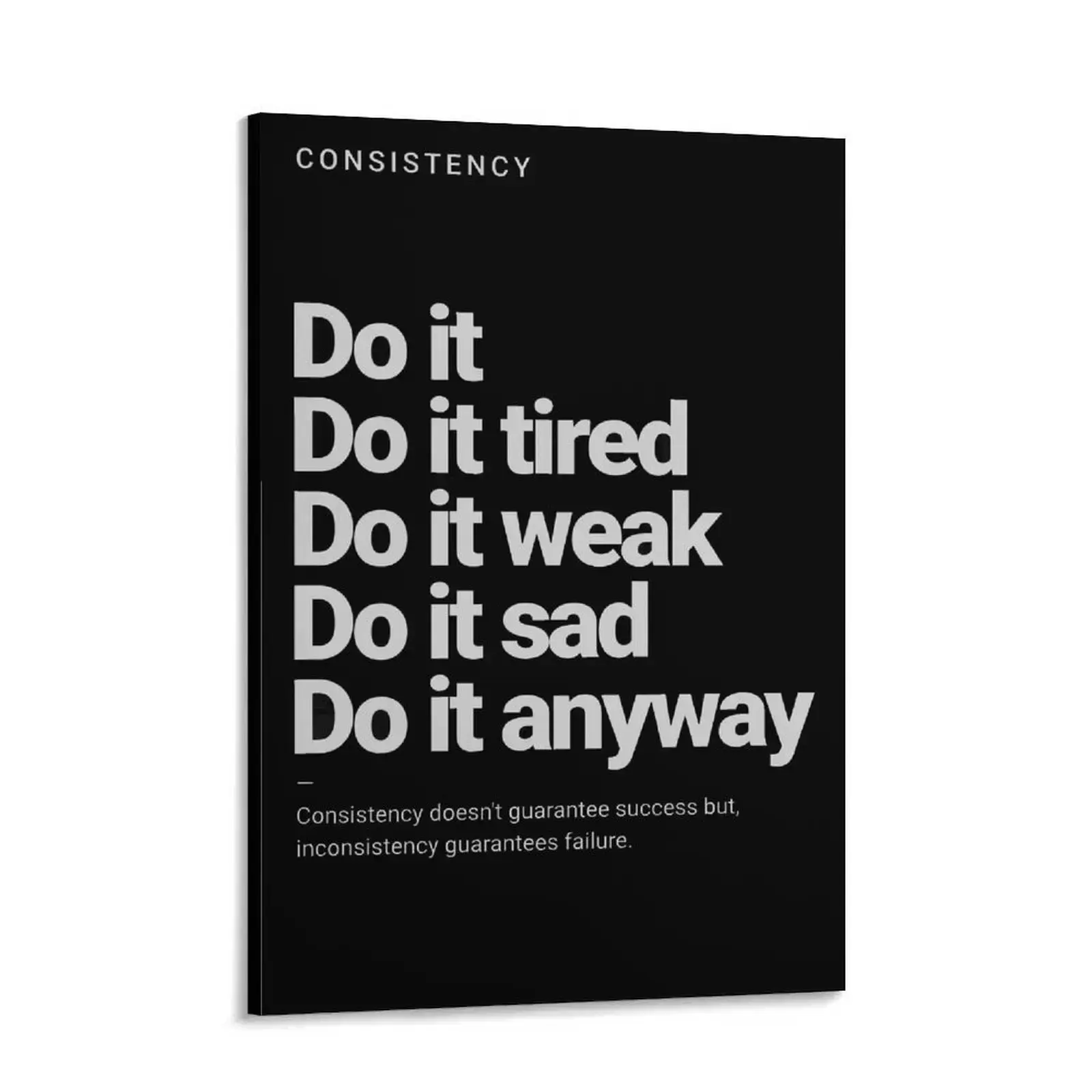 Viokalt Consistency Do It Anyway Quotes Canvas Poster Motivate Inspirational Quotes Wall Art Gym Fitness Workout Quotes Print For Living Room Bedroom Wall Decor