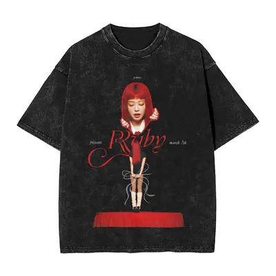 トップス jennie Ruby Red Eye Baby Tee - S Jennie Ruby Red Eye Baby Tee - TikTok Shop