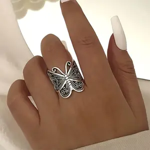 1pc Luxury Geometric Elegant Butterfly Ring For Women Wedding Engagement Party Jewelry Accessories size 6-11