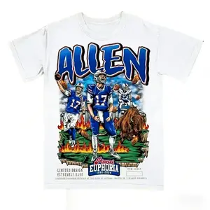 Josh Allen Planet Euphoria Shirt Vintage 90s Football Graphic Tee for Men Women Fans Y2k Streetwear