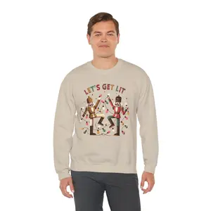Let's Get Lit Nutcracker Ugly Christmas Sweater Unisex