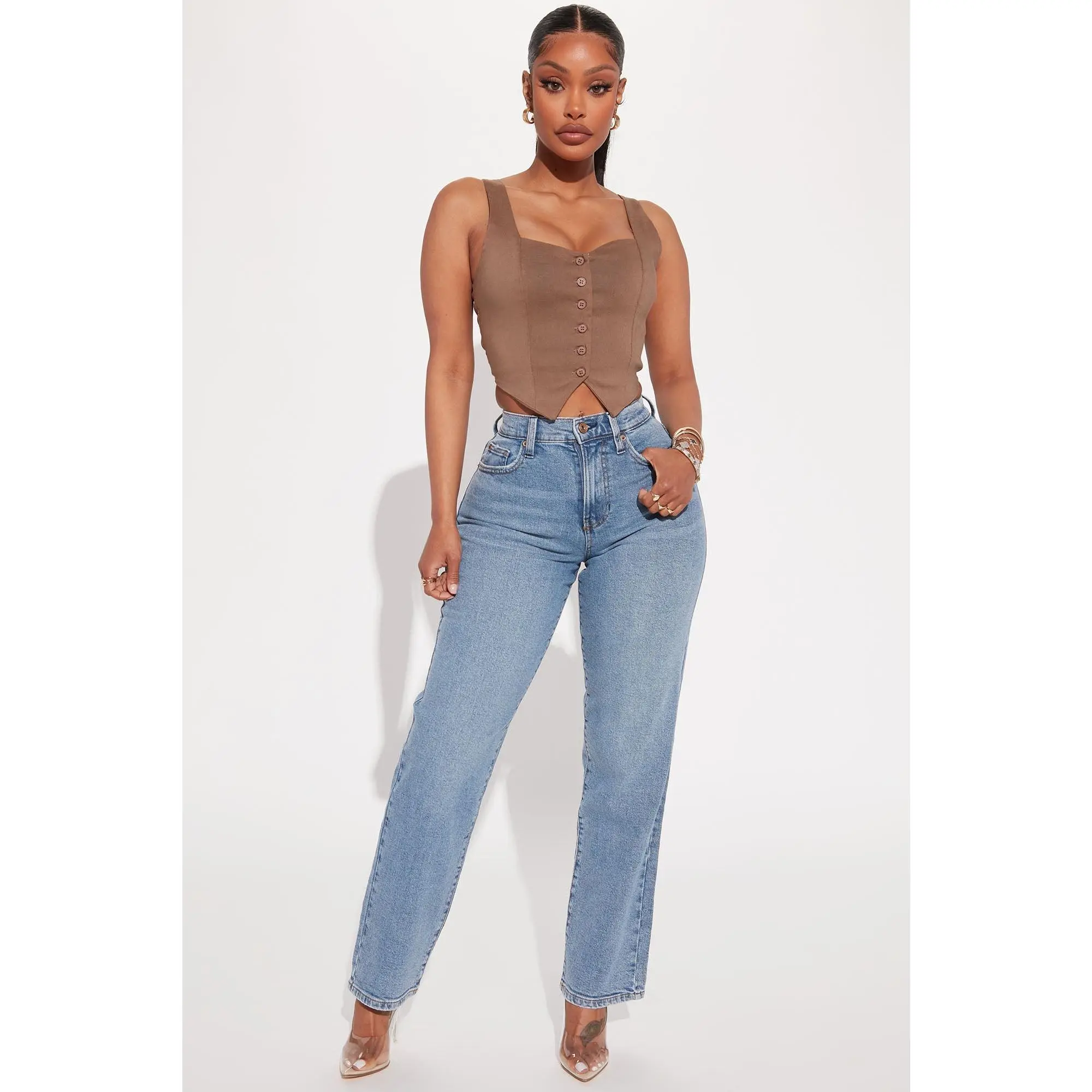 Nova 90s Straight Leg Jeans - Vintage Blue Wash