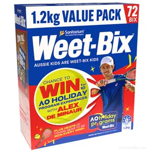 Sanitarium Weet-Bix (Value Pack of 1 x 1.2kg/72 BIX) Australia's Favourite Breakfast Cereals with Fantastic Texture and Delicious Taste, 97% Wholegrain Wheat ... Goodness and Energy