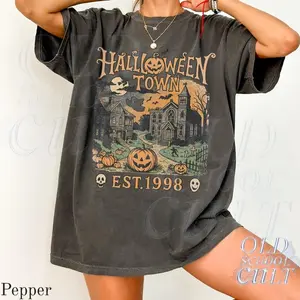 Halloweentown Est 1998 Vintage 90s Style Graphic T-Shirt, Retro Halloween University Spooky Unisex Top, Halloween Spooky Tee
