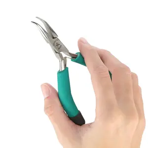 Grounded Bent Nose Pliers for Permanent Jewelry