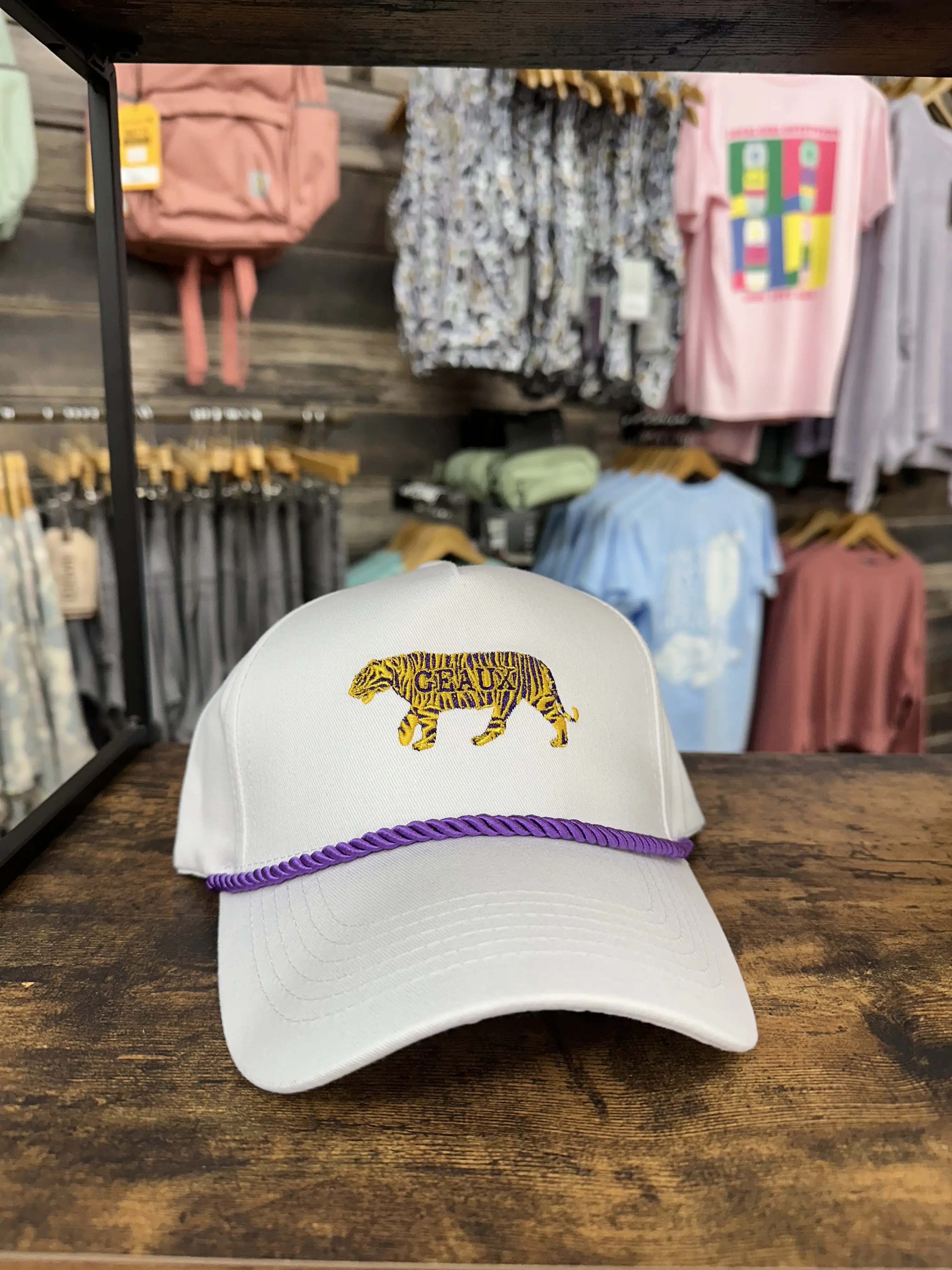 NOLA Merchantile GEAUX Tiger Rope Hat