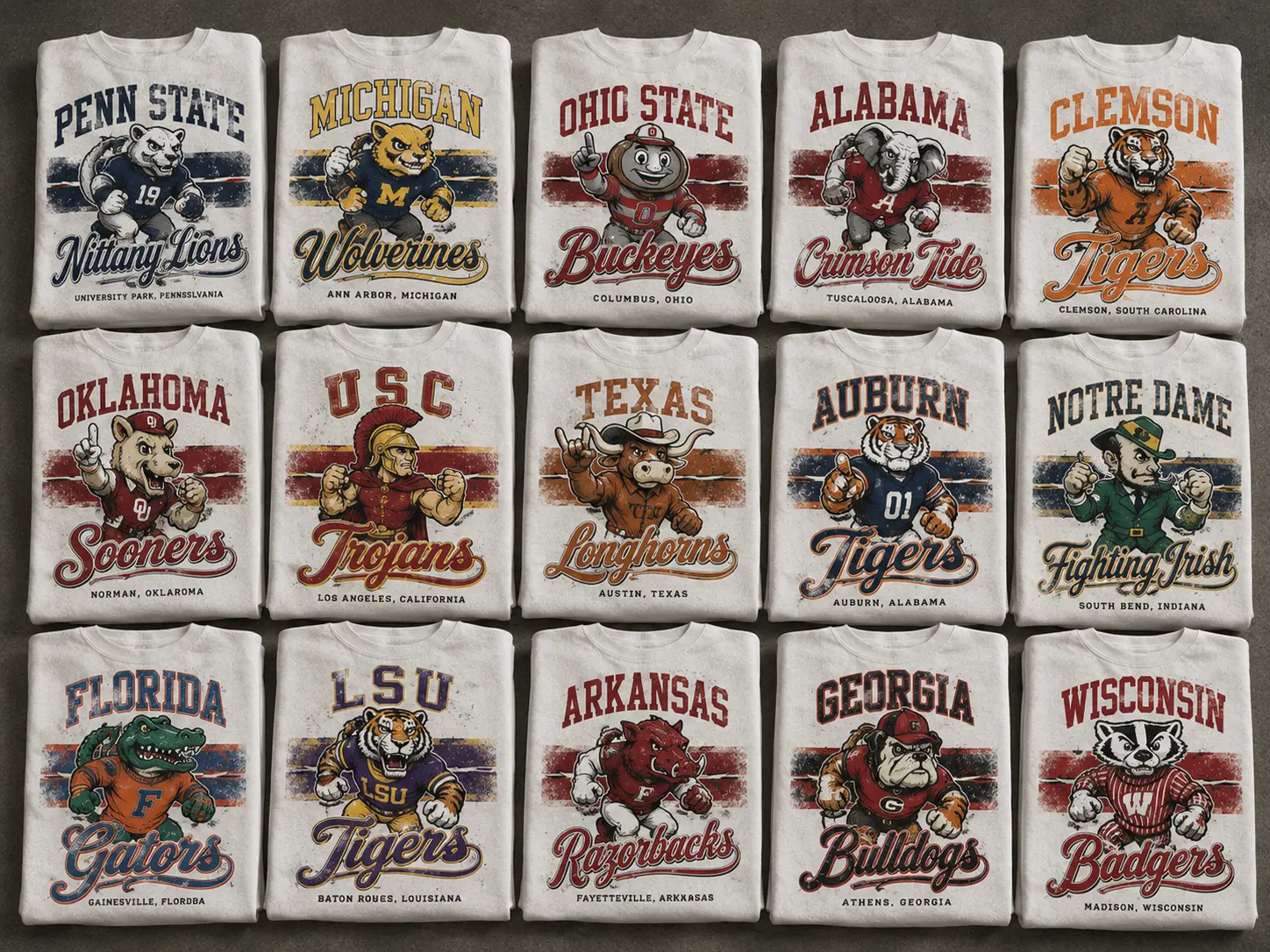 Vintage College Mascot T-Shirt, Retro University Football Graphic Tee, Distressed School Spirit Shirt, Alumni Fan Gift