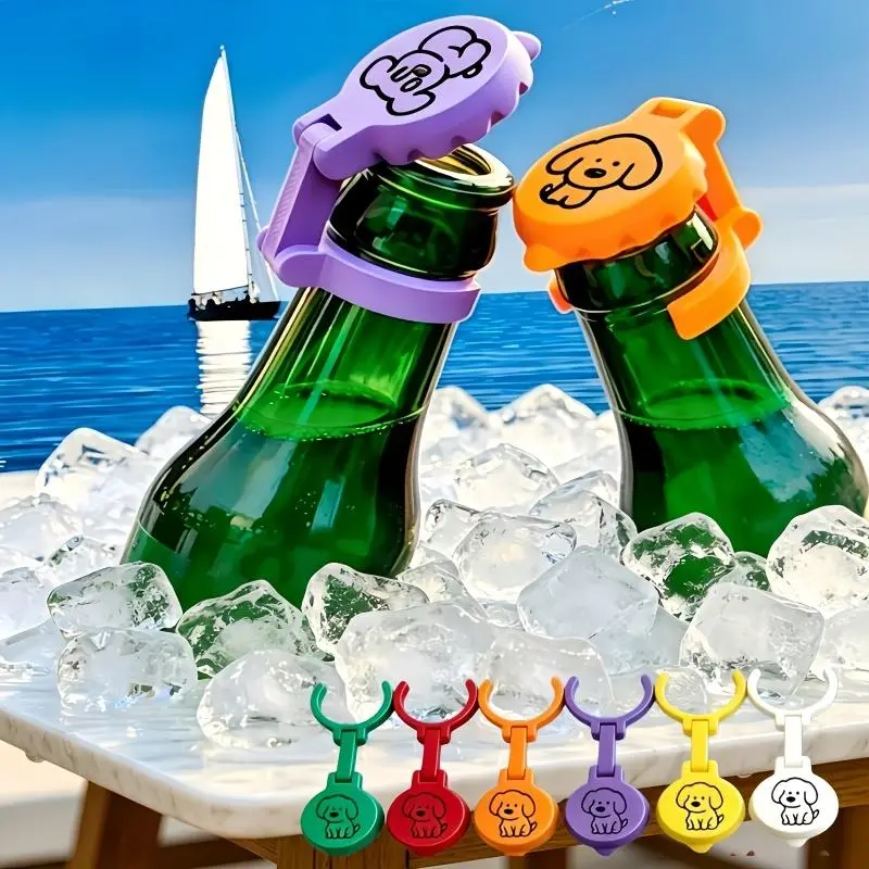 Multifunctional Bottle Neck Marking Seal Stopper, Bottle Stopper, Home Kitchen Supplies, Bottle Sealing, Wine Bottle Stopper, Cup Marking Identifier, Reusable Wine Bottle Marker, for Distinguishing Bottled Drinks, Prevent Odor Or Dust, Suitable for