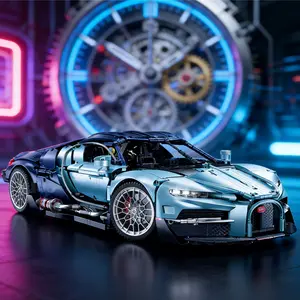 3719pcs Classic Cool Fashion Modified Race Car Building Block Model, High Difficulty 1:8 Mechanical Set, Office Desk Decor, Birthday Gift
