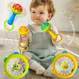 Baby Clap Drum Rattle Grasp Toy, New Sensory Baby Products, Parent-Child Interaction, Colorful Matching, Game, Indoor Play, Infant