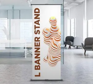 Promotional L Banner Stands 24" x 64" Printed
