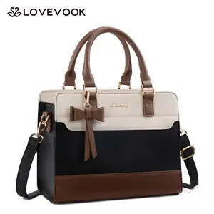LOVEVOOK 11.5inch Small Handbag for Women, PU Leather Tote Bag, Bow-decorated Wallets, with Adjustable and Detachable Shoulder Straps, Satchel Shoulder Crossbody with Zipper,Perfect Gift Choice,Christmas Gift Ideas TikTokShopBlackFriday