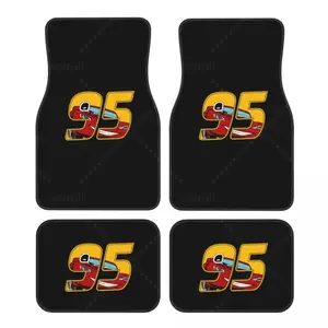 No.95 Car Floor Mats Set of 4 Auto Front and Rear Carpet Foot Mats with Rubber Backing Universal