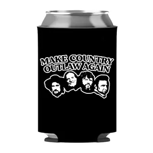 Make Country Outlaw Again Beer Sleeve Neoprene Can Cooler Insulated Beverage Holder for Parties and Everyday Use