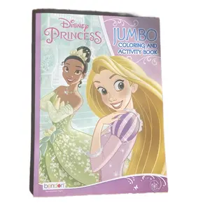 Disney Princess Jumbo Coloring & Activity Book - Tear & Share Pages! by Bendioc and fluffy pencil combo